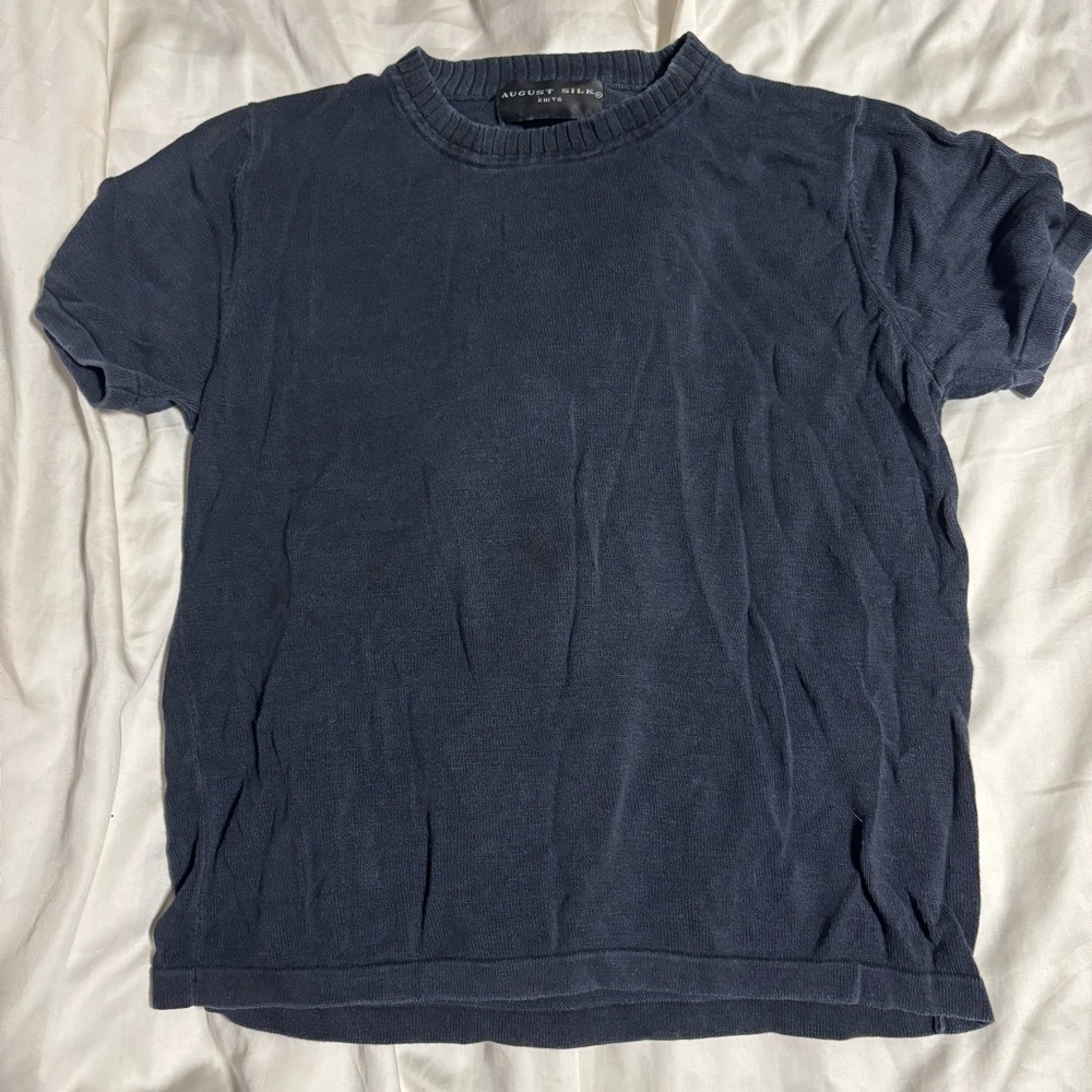 August Silk Blue Short Sleeve Tee